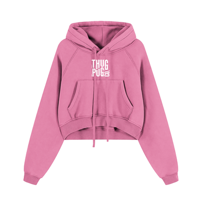 Snow Washed Cropped Hoodie